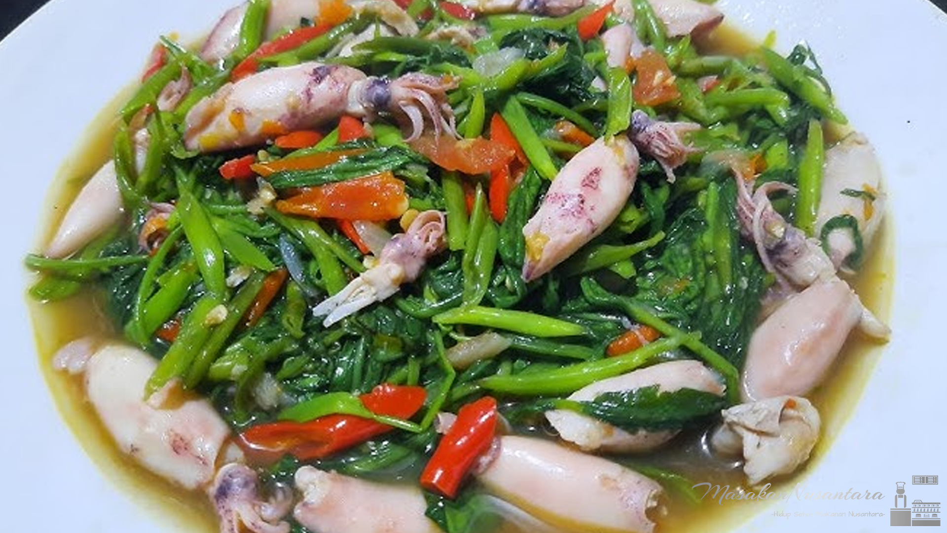 Lezatnya Cumi Cah Kangkung, Menu Praktis yang Bikin Ketagihan